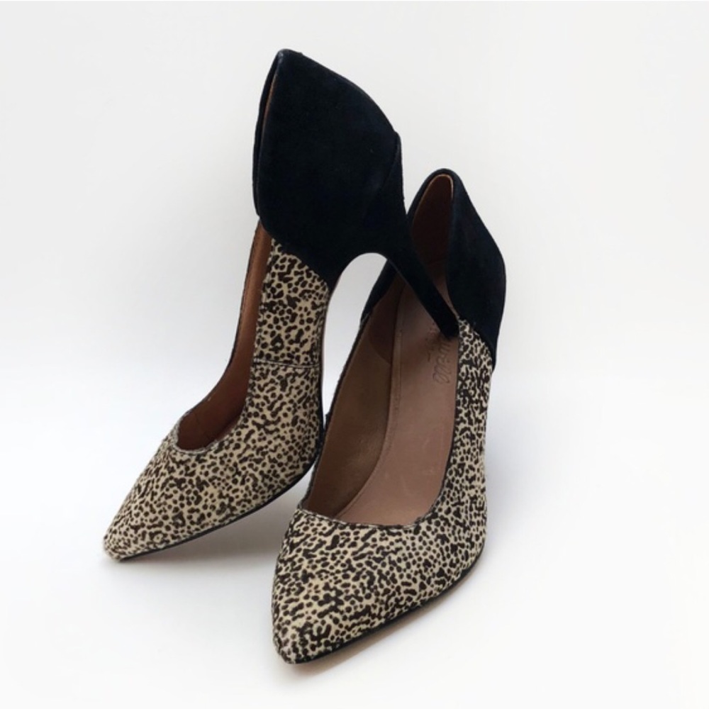 Madewell spotted calf hair and suede heel
